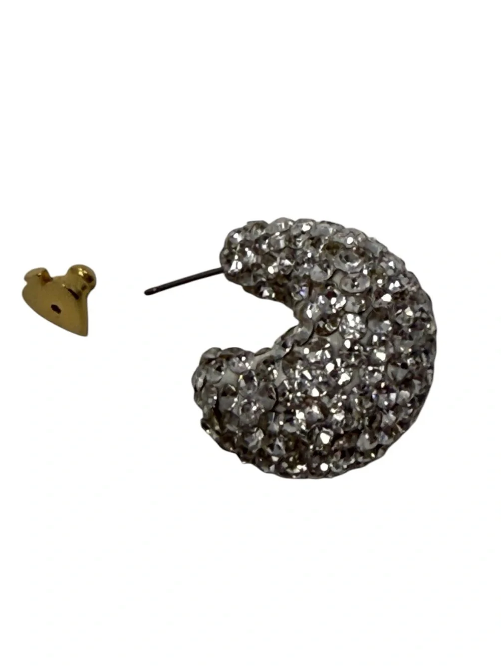 Kate Spade Adore-Ables Rhinestone Encrusted Semi-Huggie Hoop Earrings